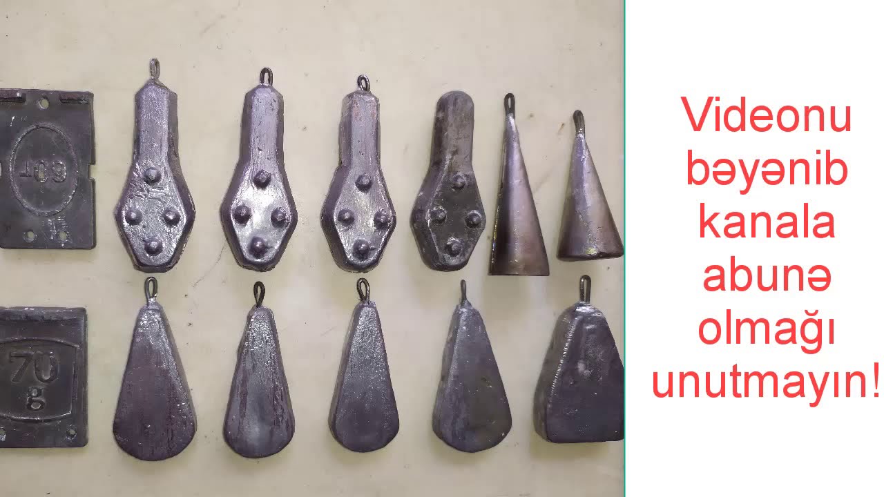 Öz əllərinlə: spinninq üçün qurğuşunların (ağırlıqların) hazırlanması. Грузила для спинника. Kurşun