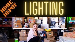 Unboxing An Overstock Pallet of Lighting From Home Depot