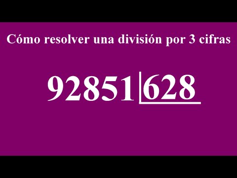 Cómo resolver una división por 3 cifras