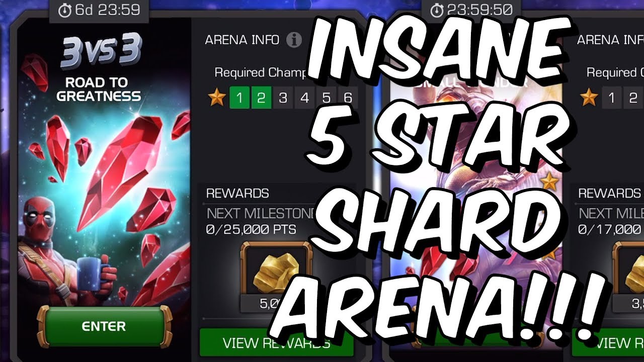 5 Star Shards with 2 Star Champions Arena?! - Insane 5 Star Arena! - Marvel Contest Of Champions