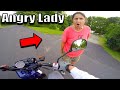 Angry Lady Vs Moped