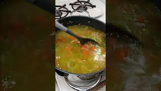 espinaca con pasta orzo #soup