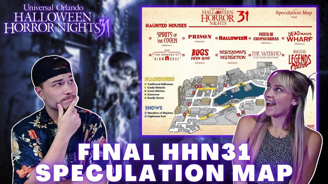 Halloween Horror Nights 31 Final Speculation Map Revealed! | All Houses, Scarezones and Both Shows