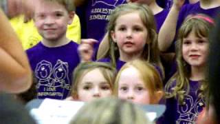 Bailey's Kindergarten program brush your teeth.