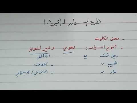 فيديو: ماذا يعني السياق العالي؟