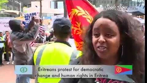 Eritreans protest for democratic change and human rights in Eritrea