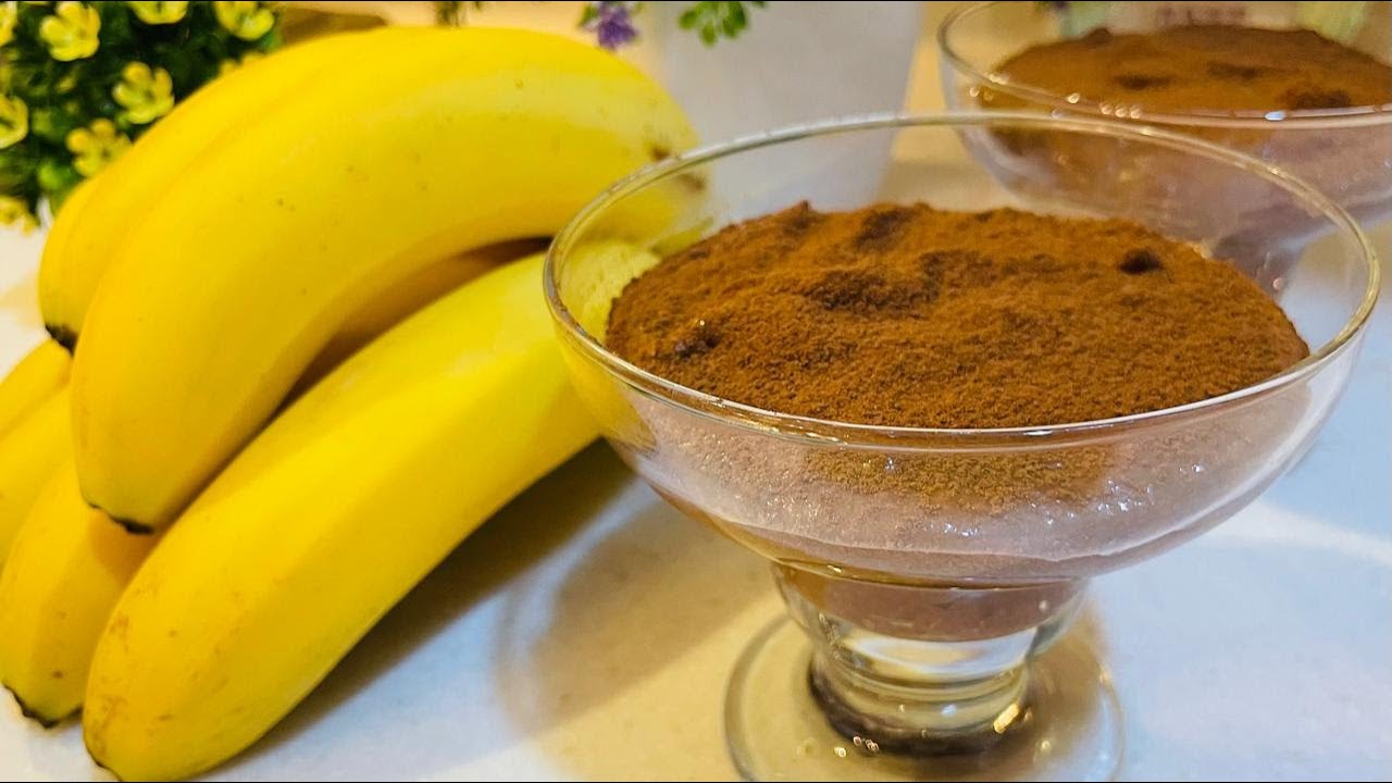 Only Banana and  Chocolate dessert Recipe | فقط موز وشوكلاته