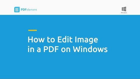 How to Edit Image in a PDF on Windows