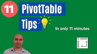 11 Excel PivotTable Tips 💡 in Under 11 Minutes