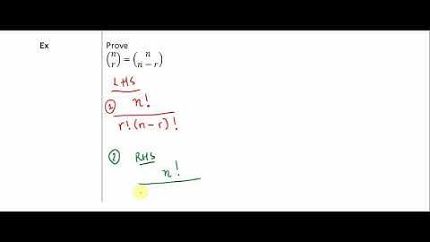 Proof that (n choose r) equals (n choose (n-r) )