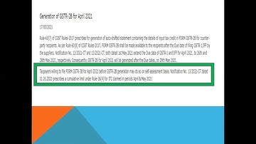 FILING OF FORM GSTR 3B ON SELF ASSESMENT BASIS – APRIL, 2021