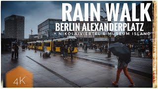 Berlin Autumn Rain Walk at Alexanderplatz during Weekend in October 2023 | 4K UHD in 50FPS [Germany]
