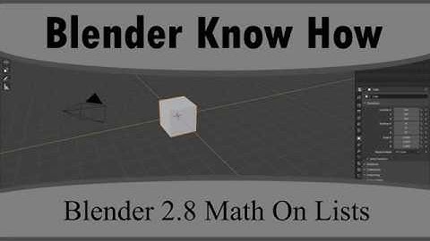 How To Do Math On Lists In Python In Blender