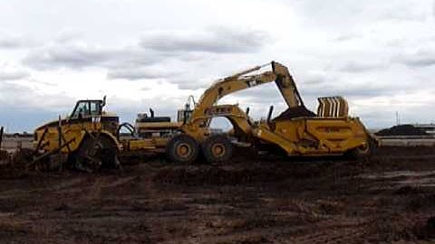 Greeley, CO Ktec 1254 + CAT 740 ADT Truck Loading 1 10-6-09