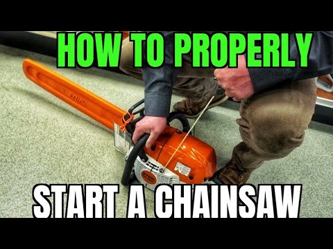 How to Start a Chainsaw | 3 Ways - YouTube
