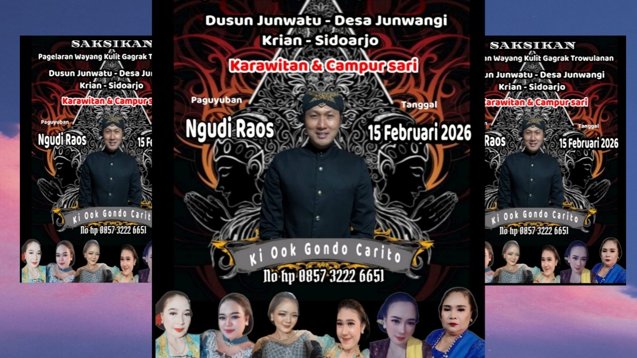 LIVE WAYANG KULIT KI DALANG OOK GONDO CARITI||JUNWATU JUNWANGI KRIAN SIDOARJI