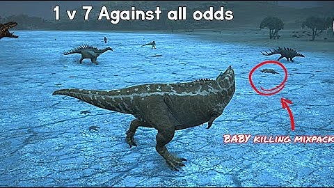 Path of Titans Tyrannotitan vs Mixpack (Titan, 4 Pachy, 2 Hatz)