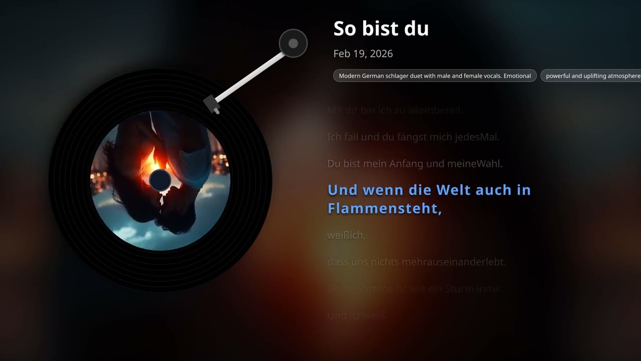 So bist du official lyric video