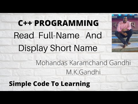 3: C++ program to read the full-name and display its corresponding ...