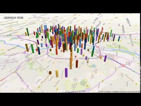 Vélo Toulouse-carte en histrogramme