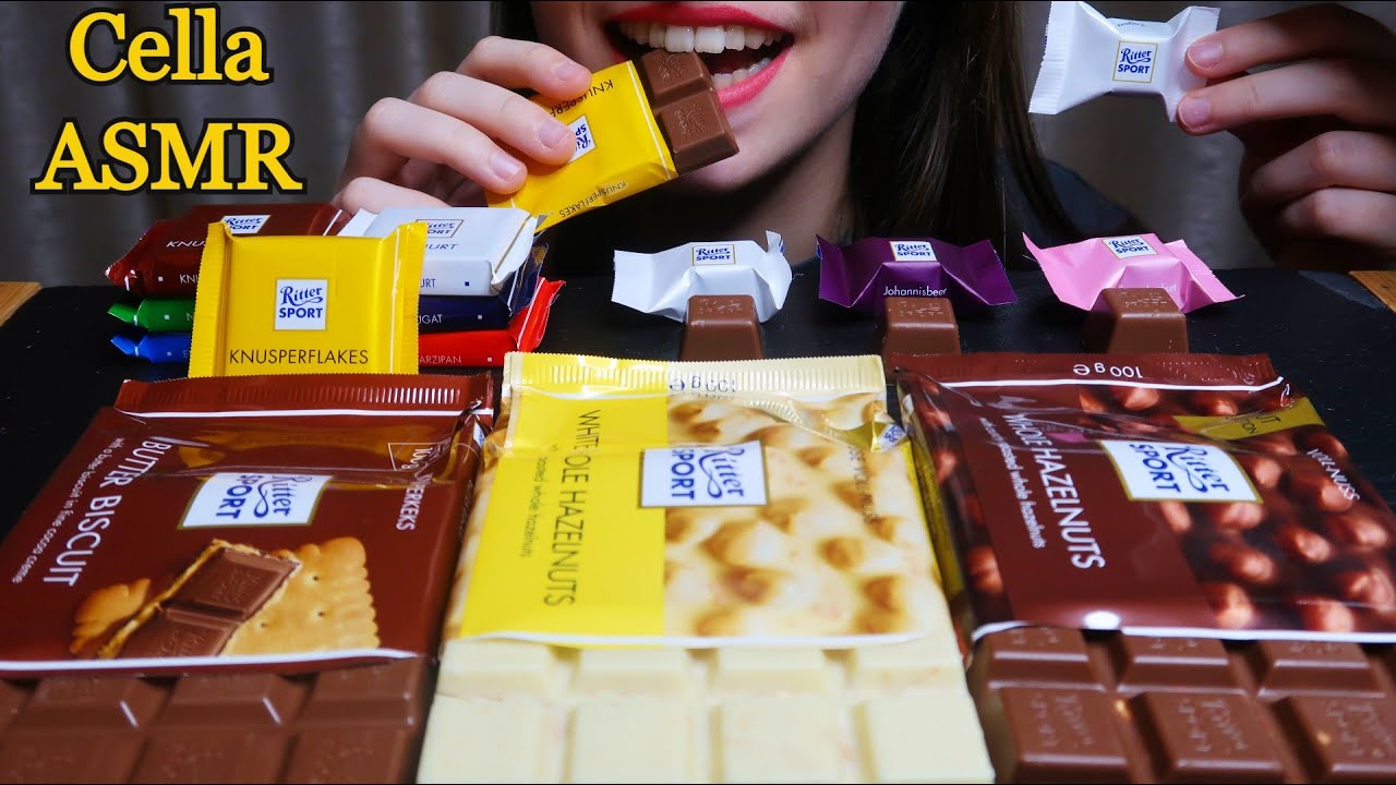 ASMR RITTER SPORT CHOCOLATE | DESSERT MUKBANG | EATING SOUNDS