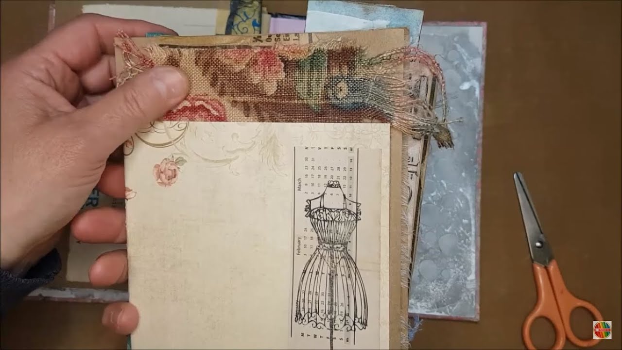 Vintage Sewing Themed Junk Journal Easy Binding StepByStep YouTube