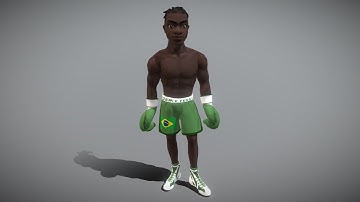 3D Model - Black Boxer - Downloadable