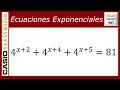 ECUACIONES EXPONENCIALES - Ejercicio 15 - ft. Casio Classwiz