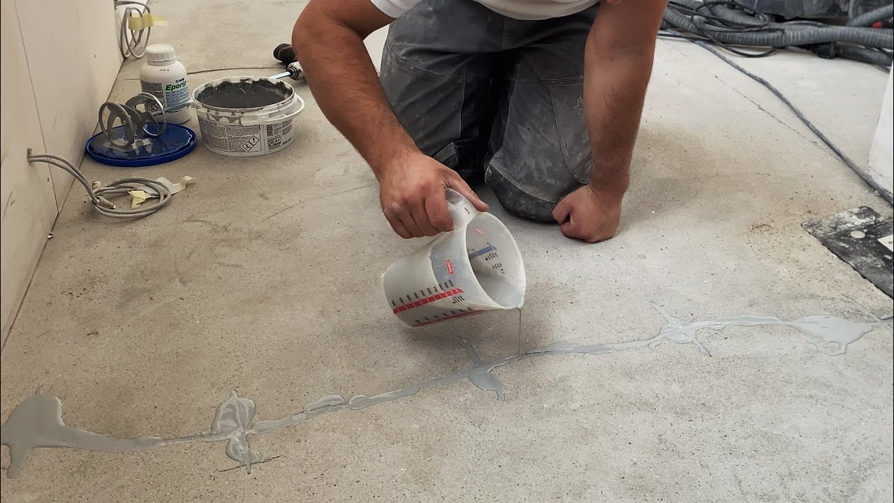 Repedt betonok javítása kétkomponensű epoxi ragasztóval (Mapei-Eporip)