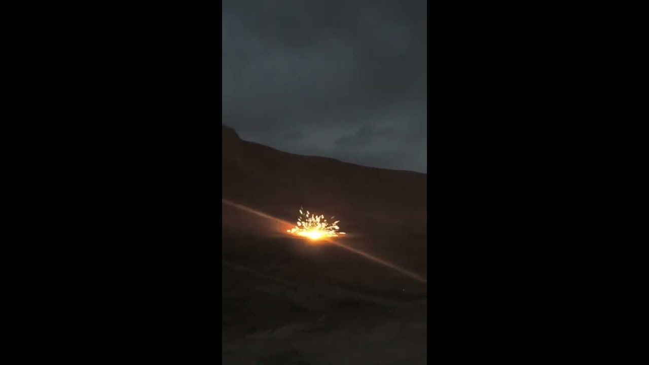 Firing An RPG 7 Anti Personnel Rocket At Night