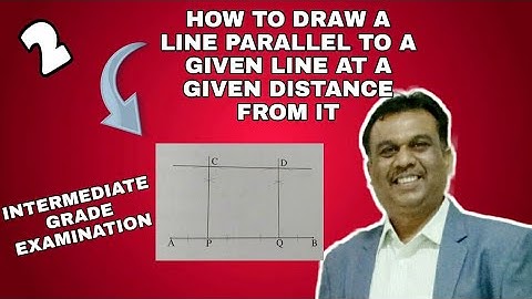 How to draw line parallel to a given line | intermediate drawing grade exam | suhaas Bhoir