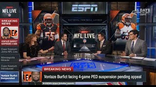 Vontaze Burfict Suspended | NFL Live | Mar 16, 2018