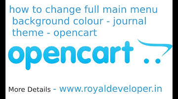 how to change full main menu background colour - journal theme - opencart