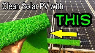 Cleaning solar panels with rubber mat material #SustainableEveryDay screenshot 1