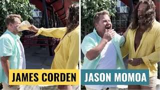 JAMES CORDEN vs JASON MOMOA 🔥 Tortilla Challenge