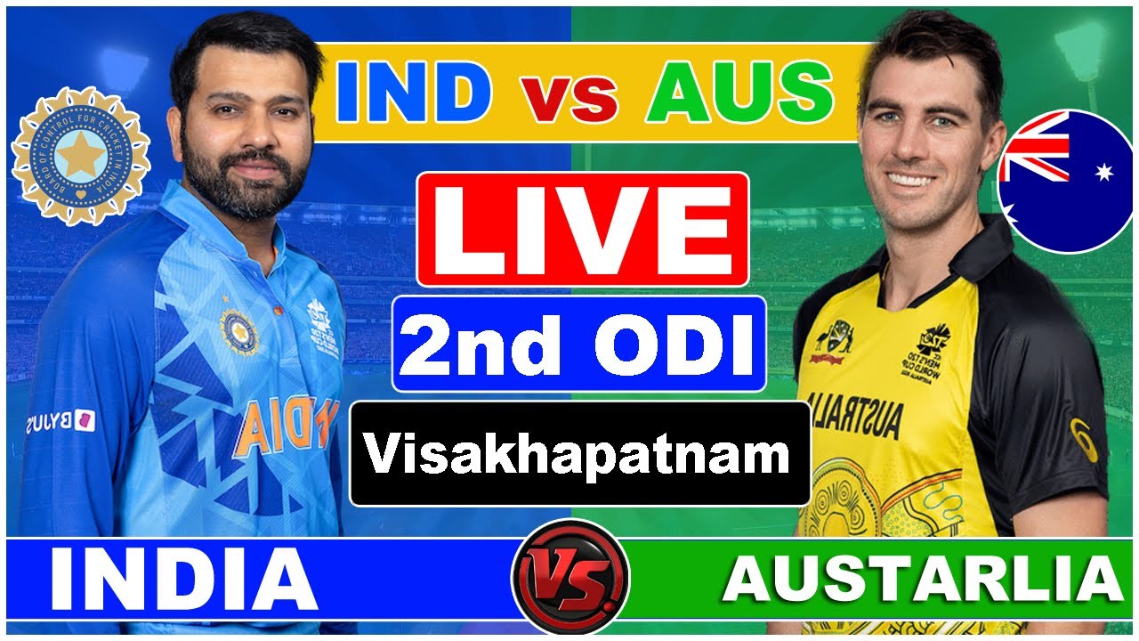 Live India vs Australia 2nd ODI Live Score & Commentary live match