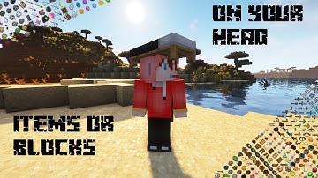 How to put blocks or items on your head [ Minecraft Java 1.19 ]