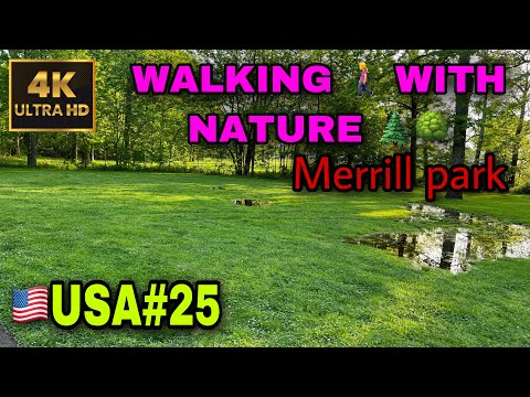 WALKING WITH NATURE 4k | MERRILL PARK EDISON NJ USA 🇺🇸 | MY USA 🇺🇸 TRAVEL VLOG