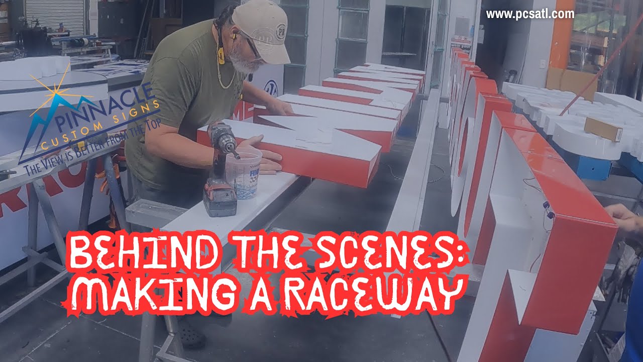 Behind the Scenes: How a Custom Raceway Sign Is Made - YouTube