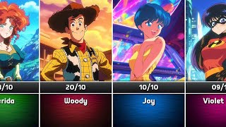 Pixar Characters 80s Retro Anime Version | Disney