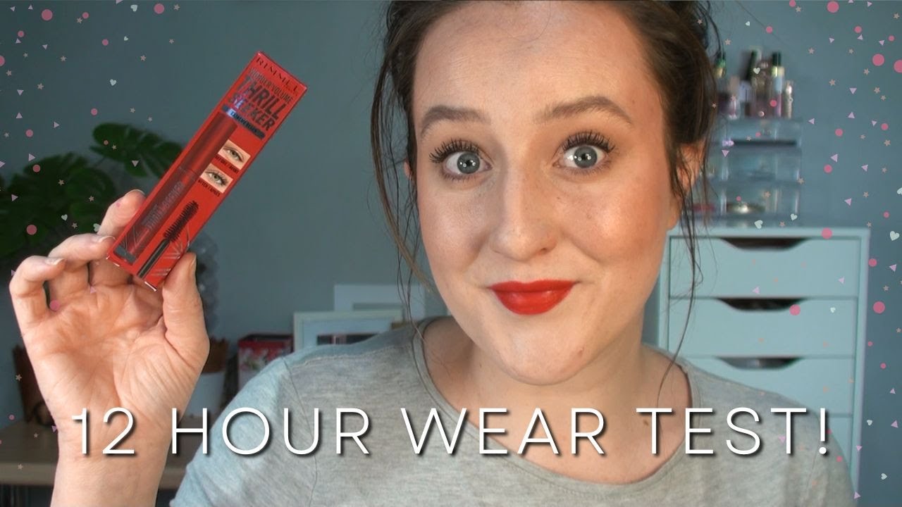 THRILL SEEKER MASCARA *12 HOUR* WEAR TEST! *NEW* Rimmel Viral Mascara Review  - Smudge Proof Claims?! 