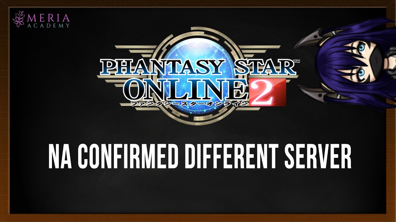 PSO2 2020 North America confirmed different server than PSO2 JP!