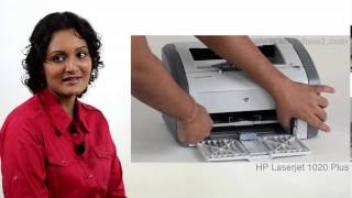 HP LaserJet 1020 Plus - How To Load Paper In Printer