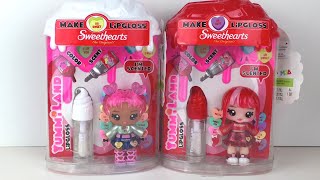 Sweethearts Yummiland Lip Gloss Valentines Series Lily Ruby Hearts Mini Dolls Unboxing Review