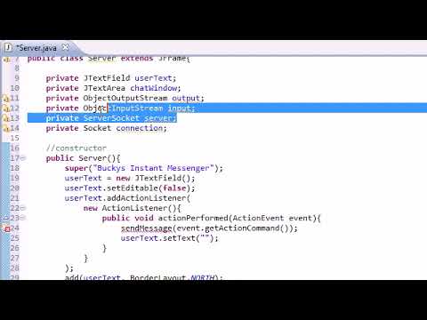Intermediate Java Tutorial  - 39  - GUI for Bucky Instant Messenger