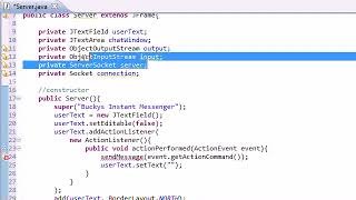 Intermediate Java Tutorial  - 39  - GUI for Bucky Instant Messenger