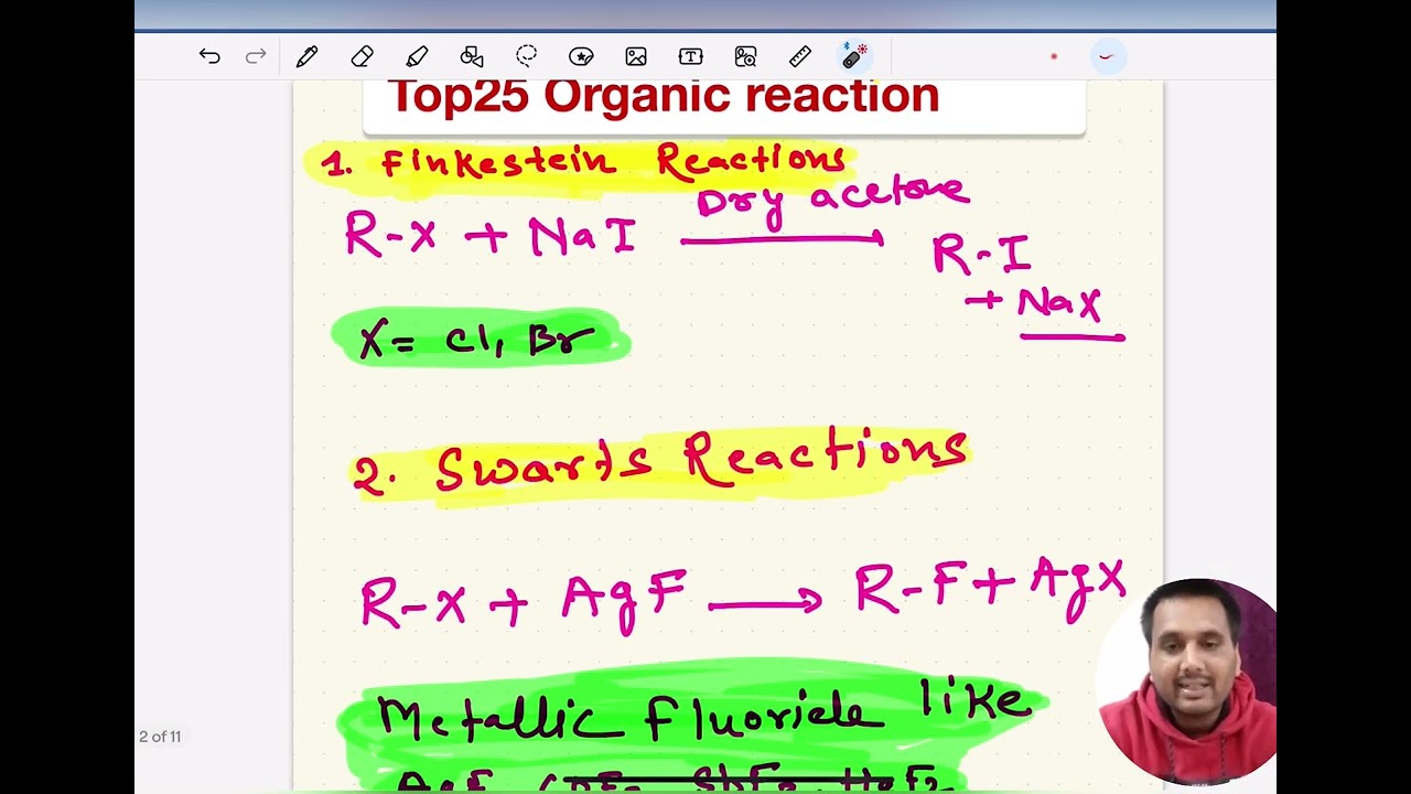 Top 25 organic reaction for NEET 2024I @chempage 