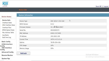 DBC Epon OLT Configuration By Putty