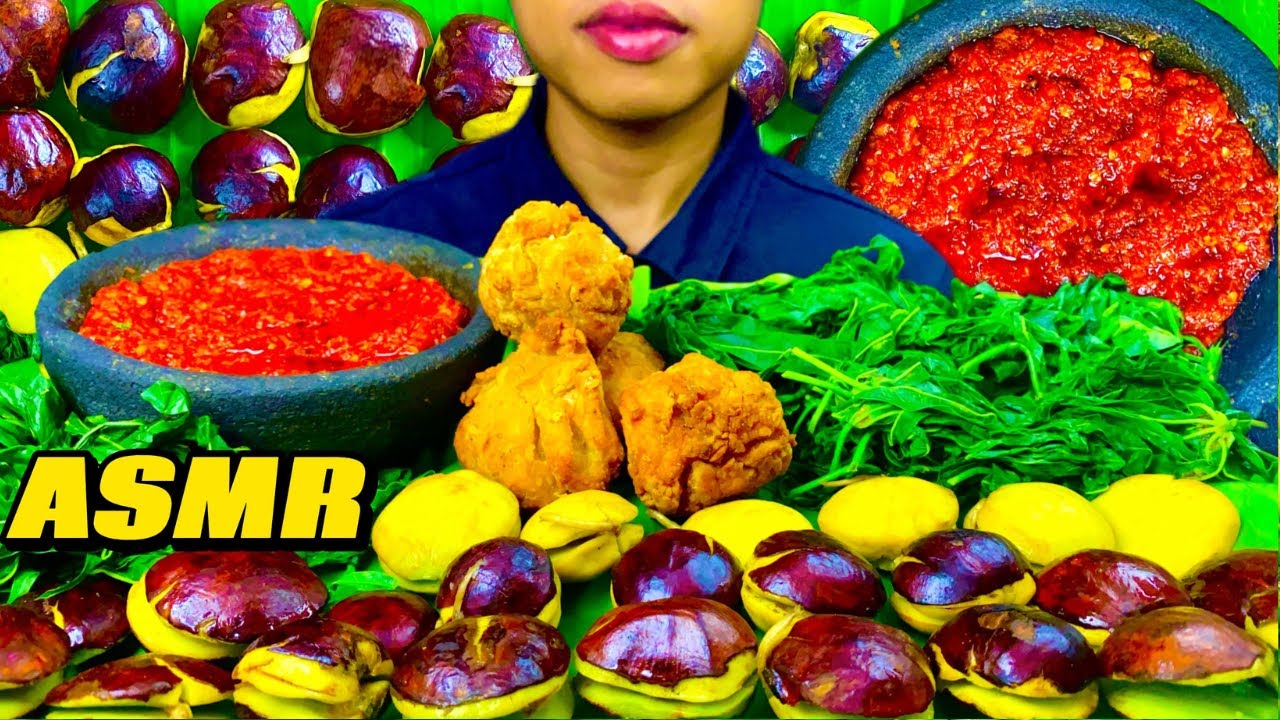 ASMR JENGKOL TUA, DAUN SINGKONG, TAHU CRISPY SAMBAL MUKBANG INDONESIA