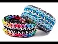 Symphony Rainbow Loom Bracelet - Needs 3 Looms - Advanced Reversible Design